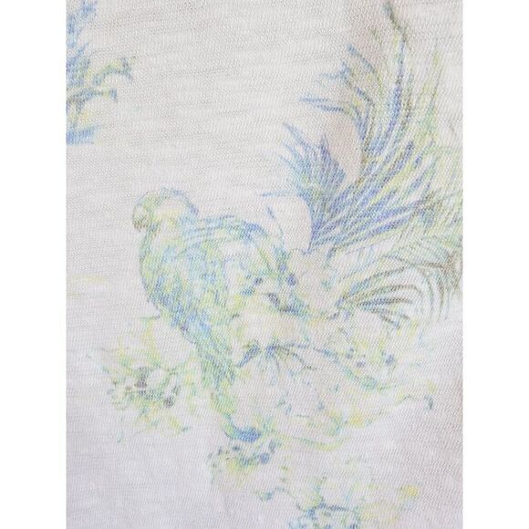 J. Jill M Sweater Knit Top Womens Linen Beachy Tropical‎ White Handkerch Slv - Picture 8 of 9